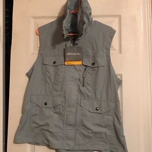 SALE✨NWOT Eddie Bauer Travex Light Blue Nylon Vest