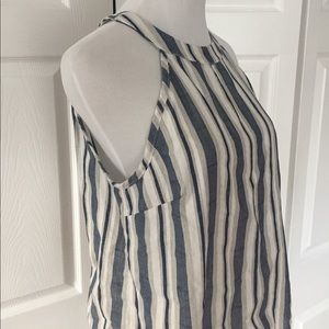 LF Tops - High Neck Summery Striped Tank M LF Tops - High Neck Summery Striped Tank M