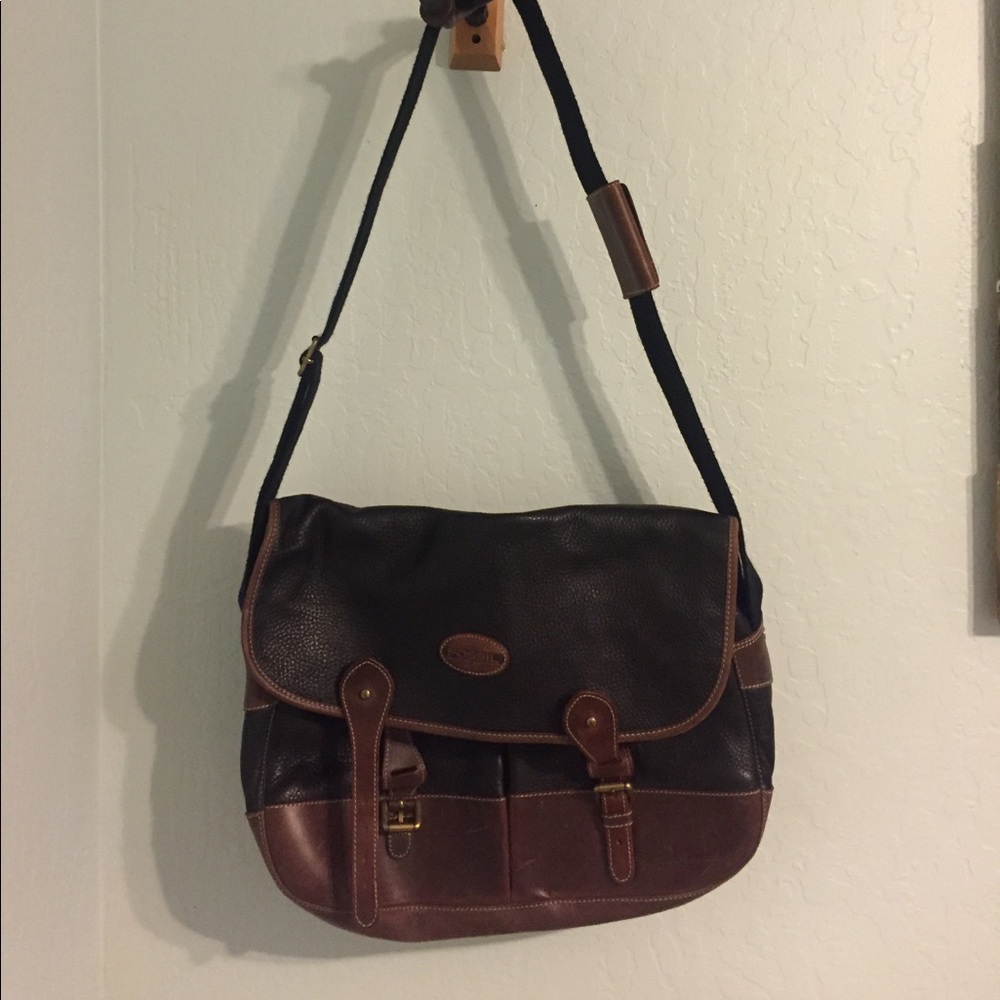 Fossil leather messenger bag