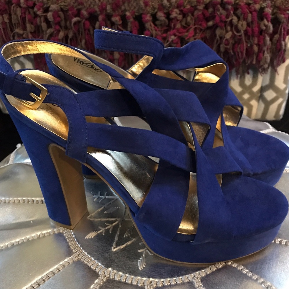 Blue Platform Sandal