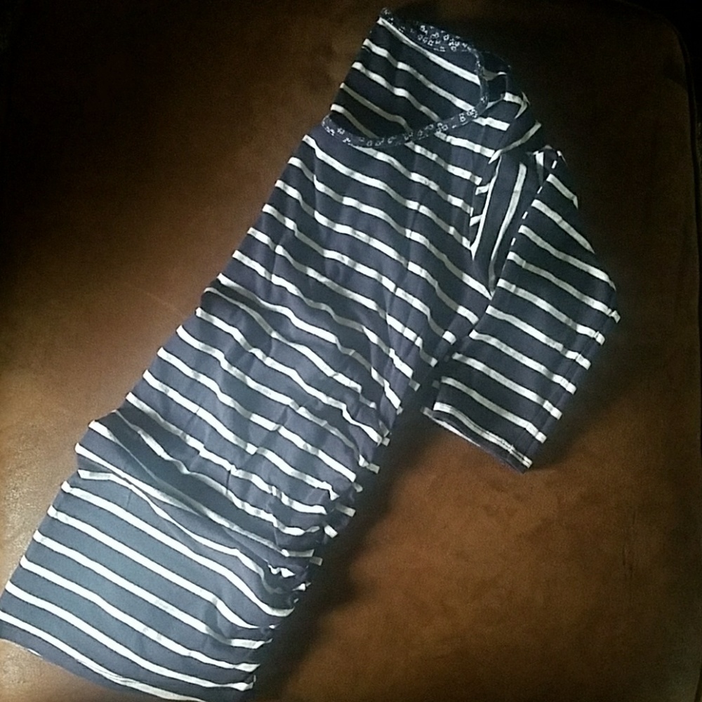 Motherhood Scoop neck Striped navy/white 3/4 Top