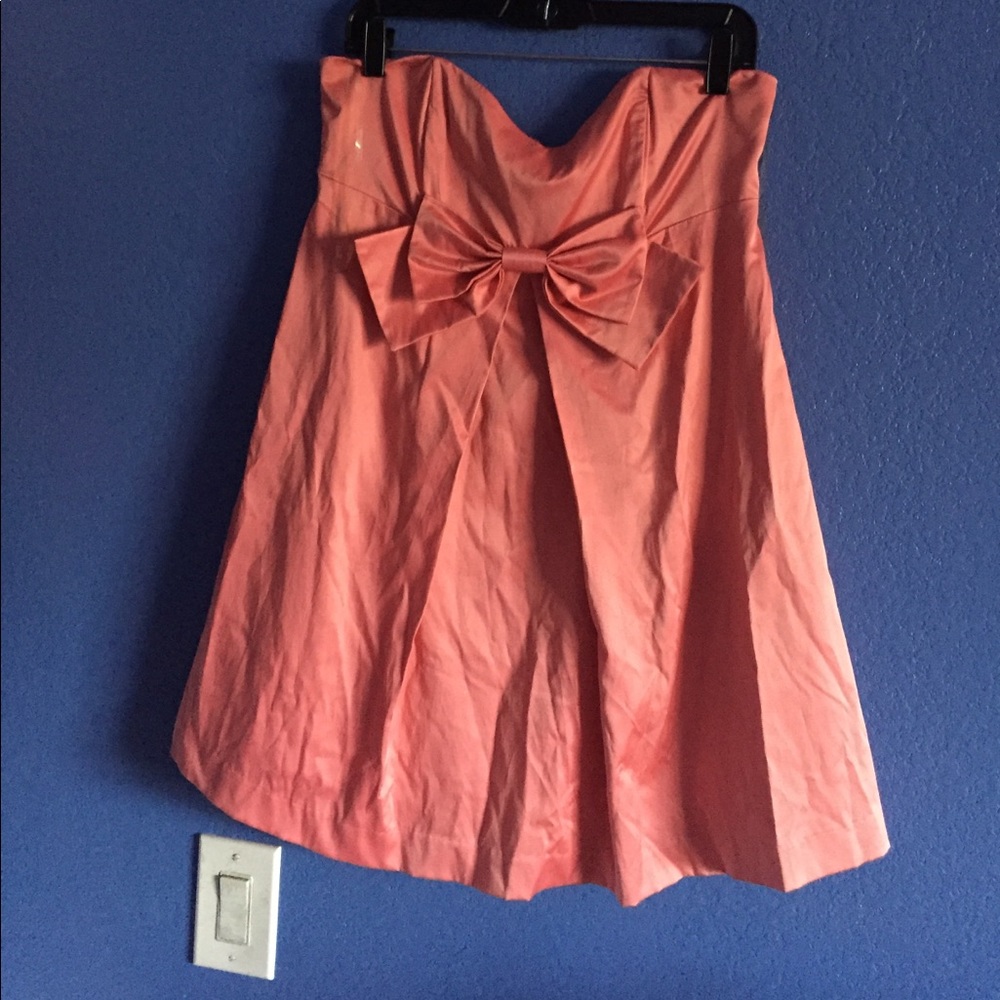 Strapless Satin Pink Dress