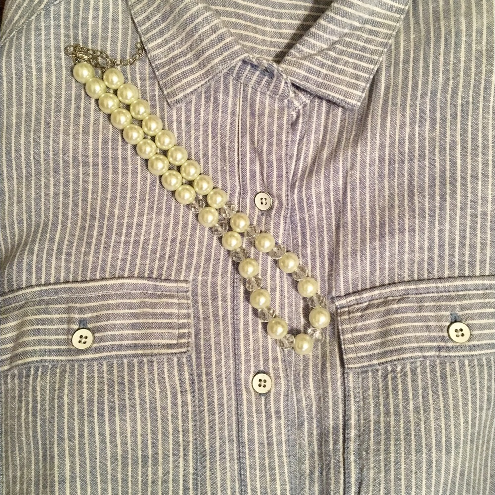 Blue/White Shirt Dress