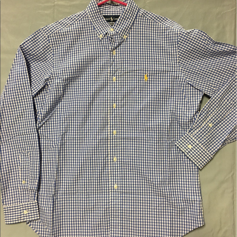 Ralph Lauren blue & white checked shirt