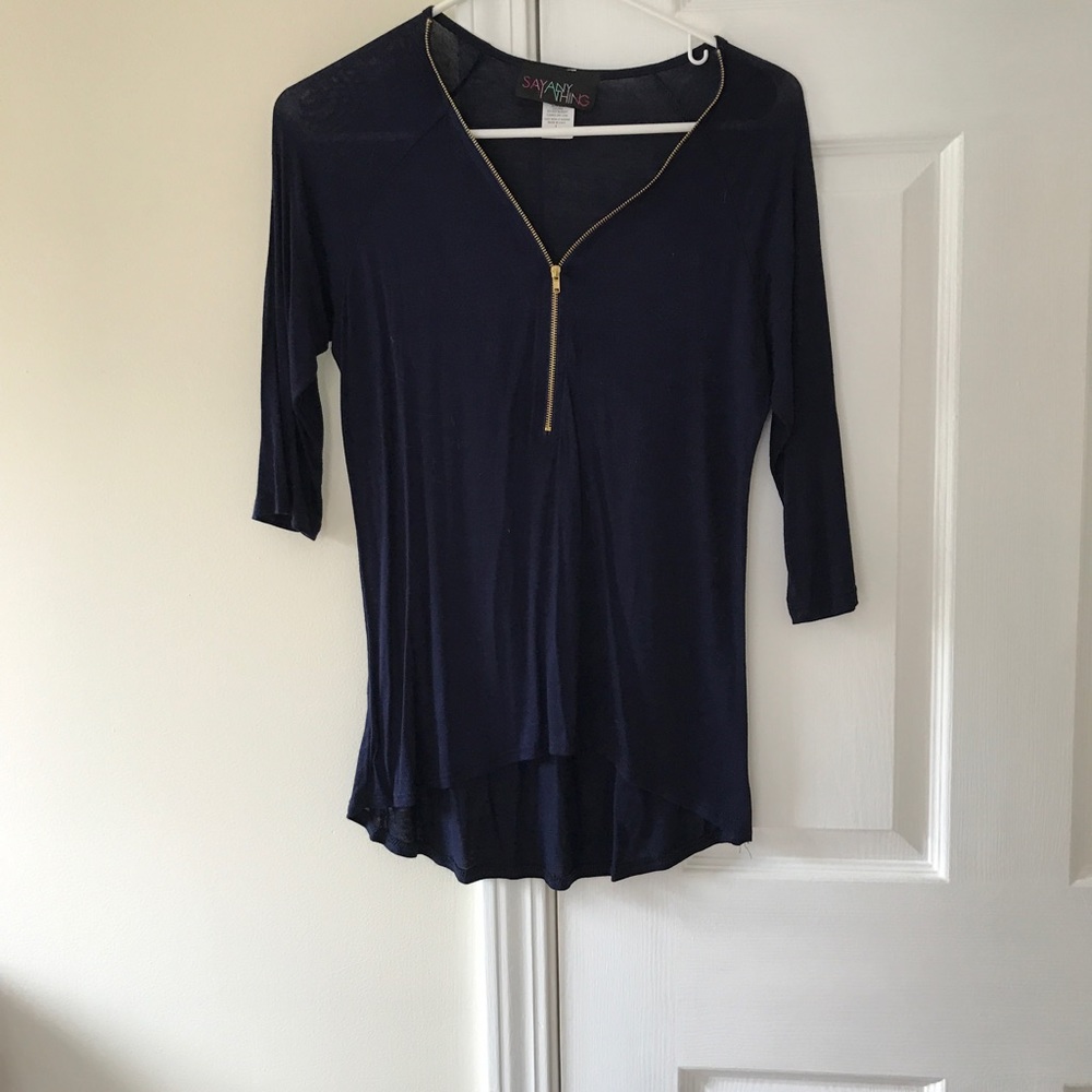 Navy blue top