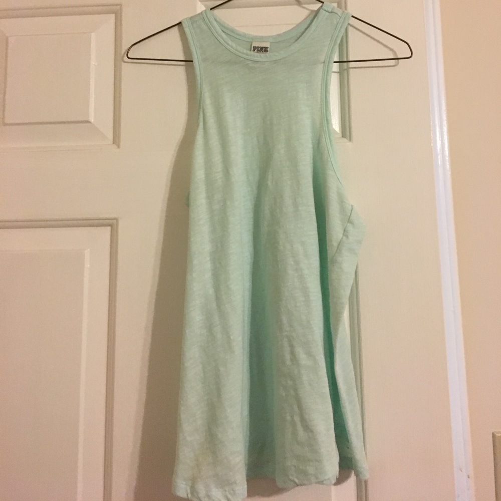 Victoria secret pink XS pale green high neck tank