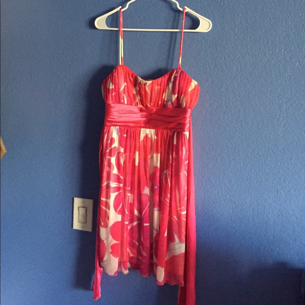 Floral bright pink/magenta dress