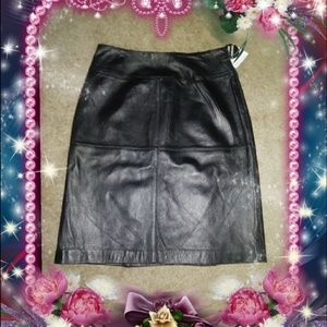 Classy Soft Leather "Jaclyn Smith" Pencil Skirt
