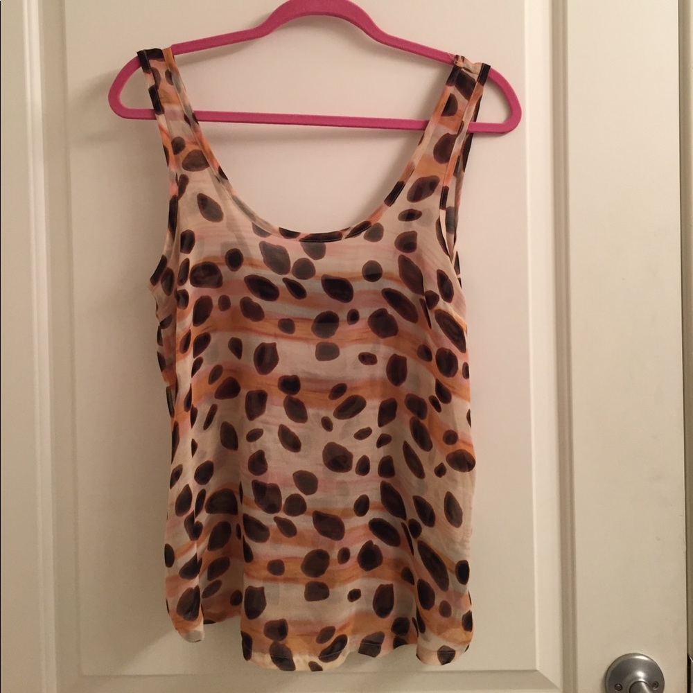 Bloomingdales! Spotted Tank with Open Back Strap!