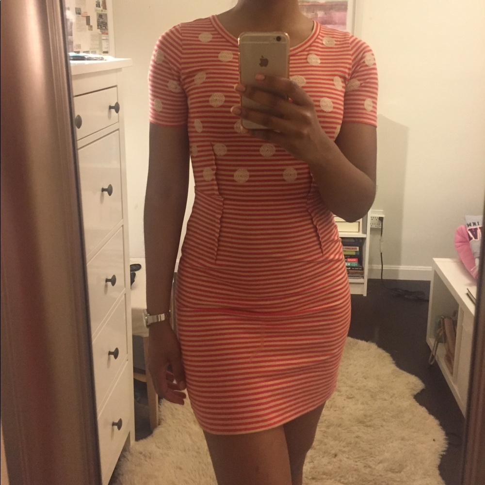 MARC JACOBS- striped 'Willa' polka dot dress