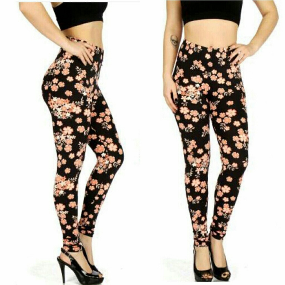 Super Soft Cherry Blossom Print Leggings