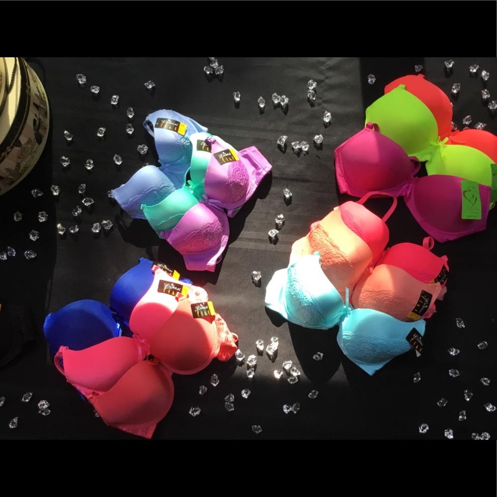 Bra's are sizes  30A, 34B, 36B, 38C, 36D, 38D