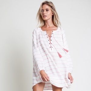 Dresses - White Striped Dress Dresses - White Striped Dress