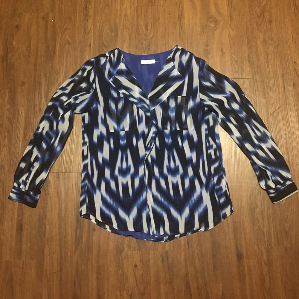 Calvin Klein Striped Blue Blouse