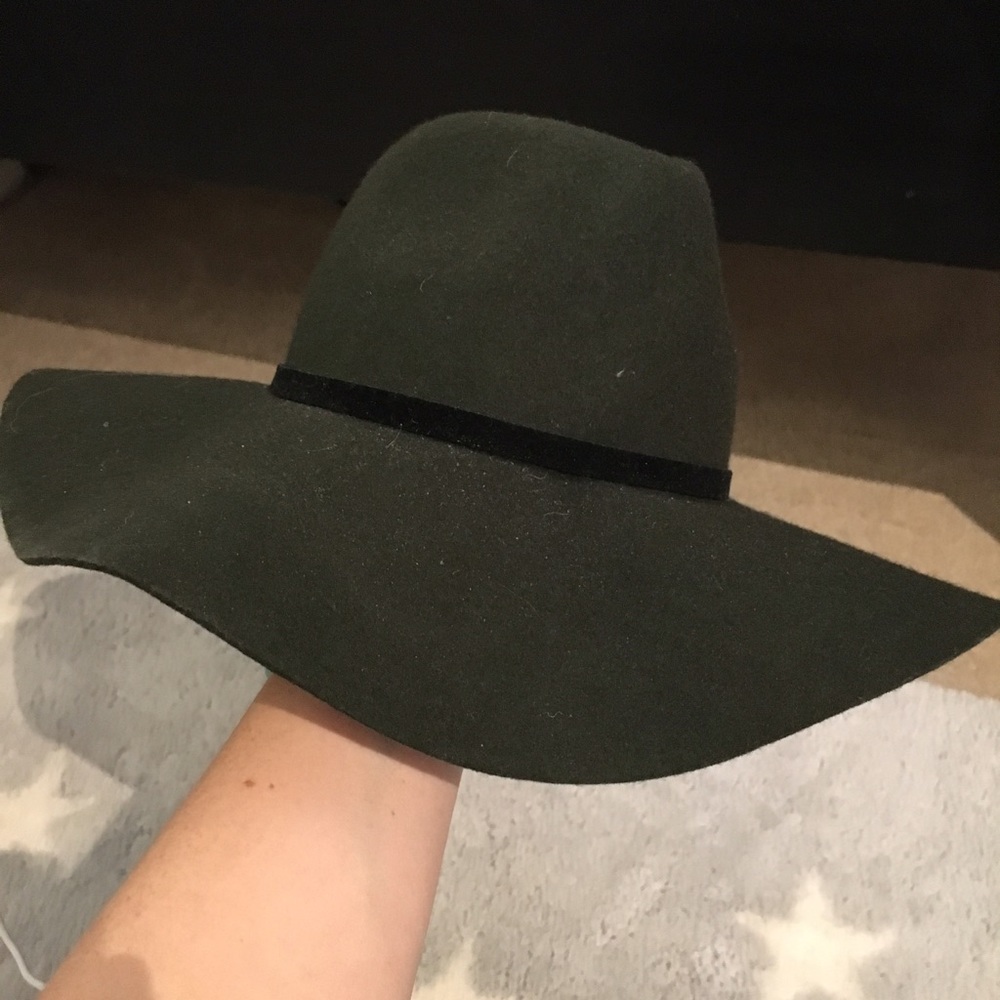 Dark Green Floppy Brim Hat