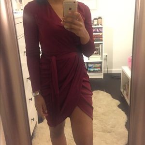 ALTUZARRA for Target velvet burgundy dress