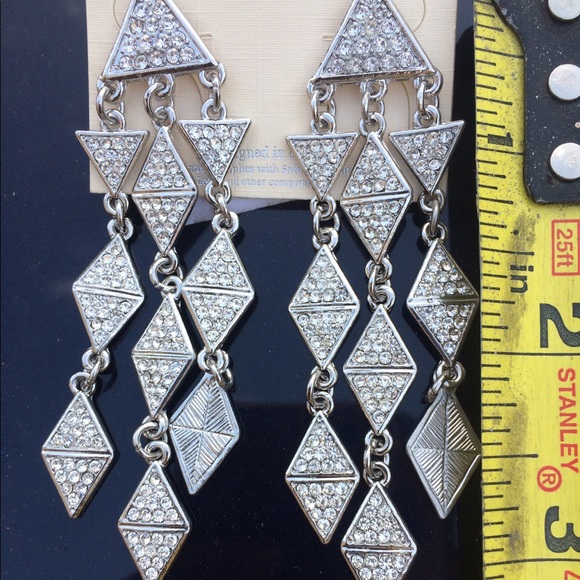 Crystal Deco style earrings - Picture 2 of 6