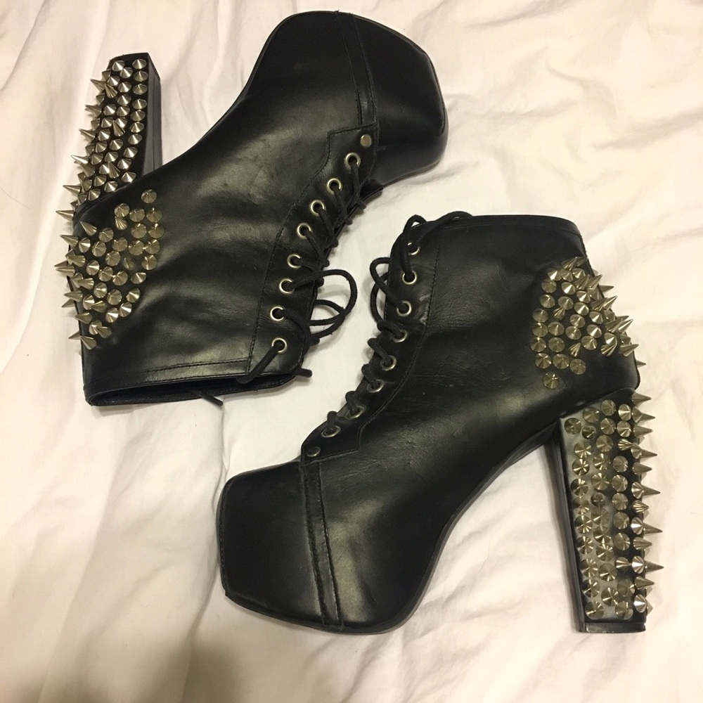 Jeffrey Campbell Spikes Lita Heeled Booties