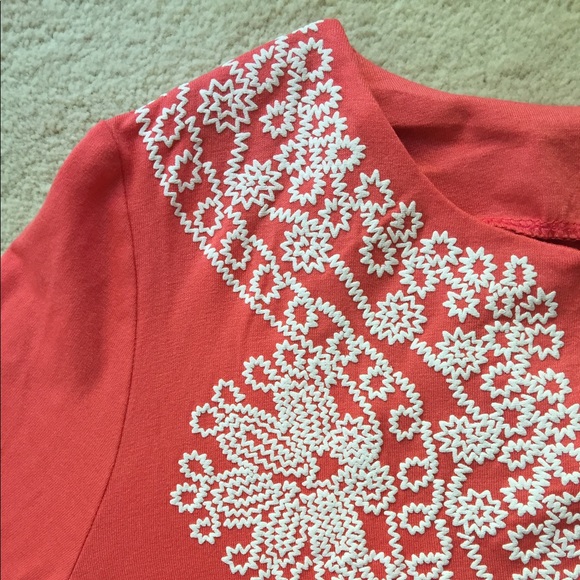 Coral Boho Tunic Top - Picture 3 of 3