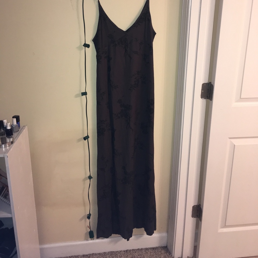 Element long black/ brown floral dress size med