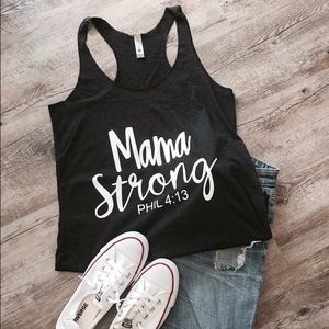 Mama strong tank top