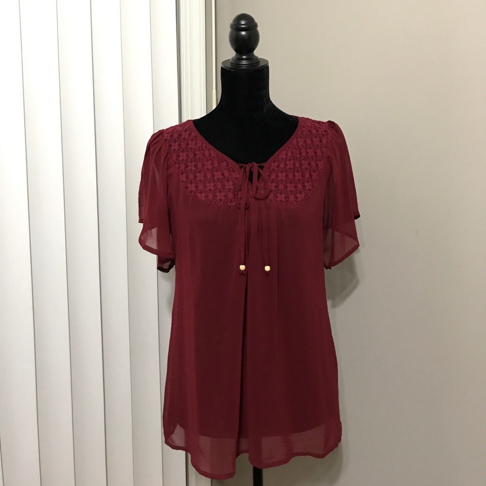 Sheer Tie Blouse
