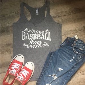 Baseball mom tank top