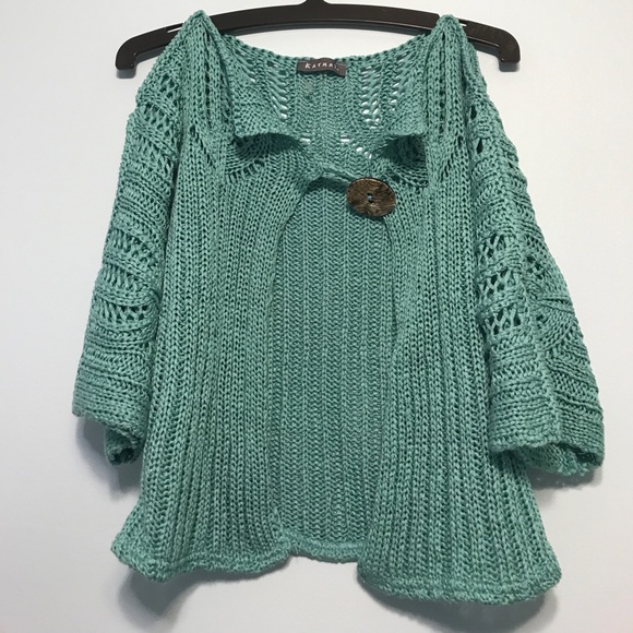 katmai Sweaters - SOLD Katmai Aqua knit top. Size xs.