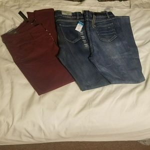 2 pairs size 18 skinny jeans