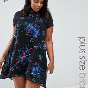 AX Paris Plus Swing dress with Sheer insert