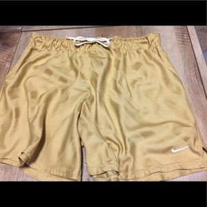 Nike running shorts. Large Gold.