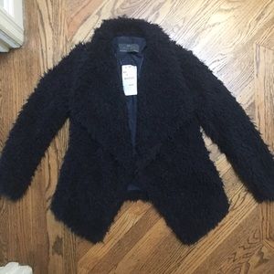 NWT ZARA FAUX FUR JACKET - Size XS