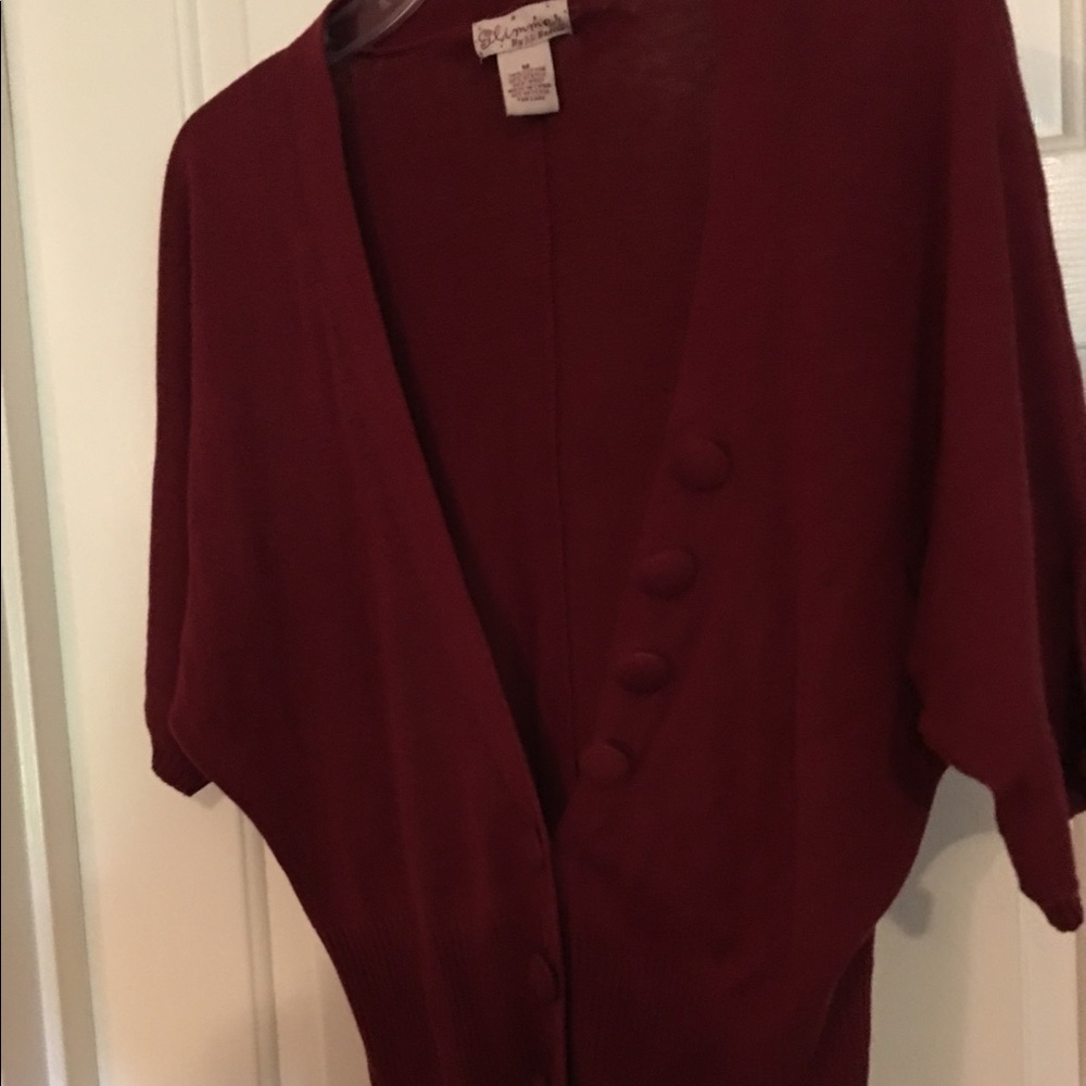 Pretty wine/maroon colored cardigan