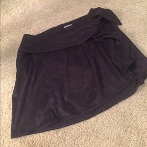 Black Suede Express Skirt