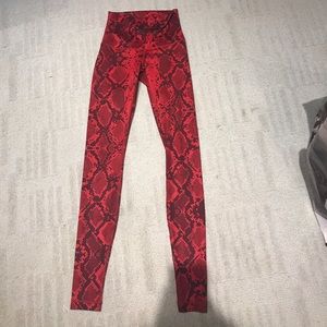 Red geometric lululemon leggings