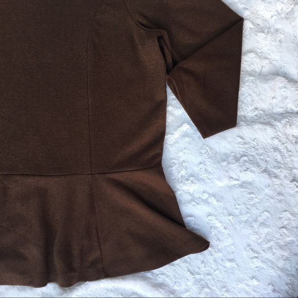 RALPH LAUREN • Peplum Top in Herringbone - Picture 4 of 8