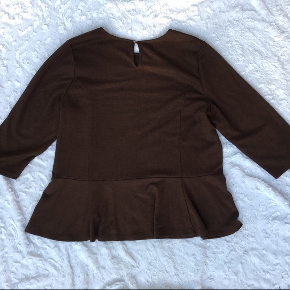 RALPH LAUREN • Peplum Top in Herringbone - Picture 6 of 8