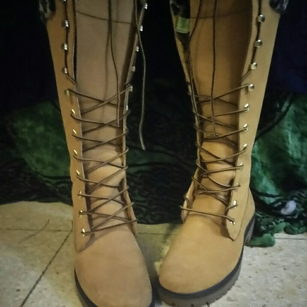 Knee high timberland boots (on hold)