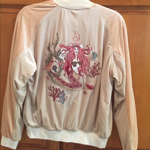 Urban Outfitters Velvet Mermaid Bomber Jacket - Picture 3 of 8
