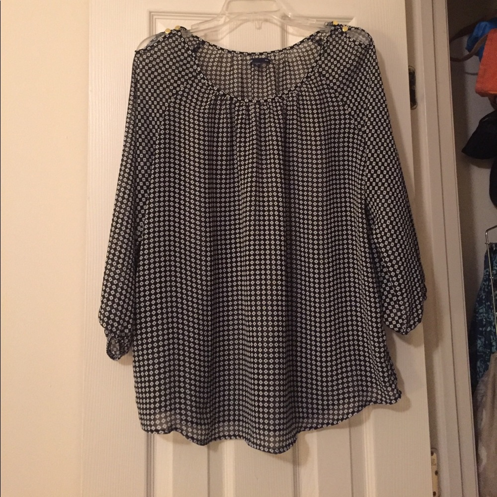 Gap semi-sheer top