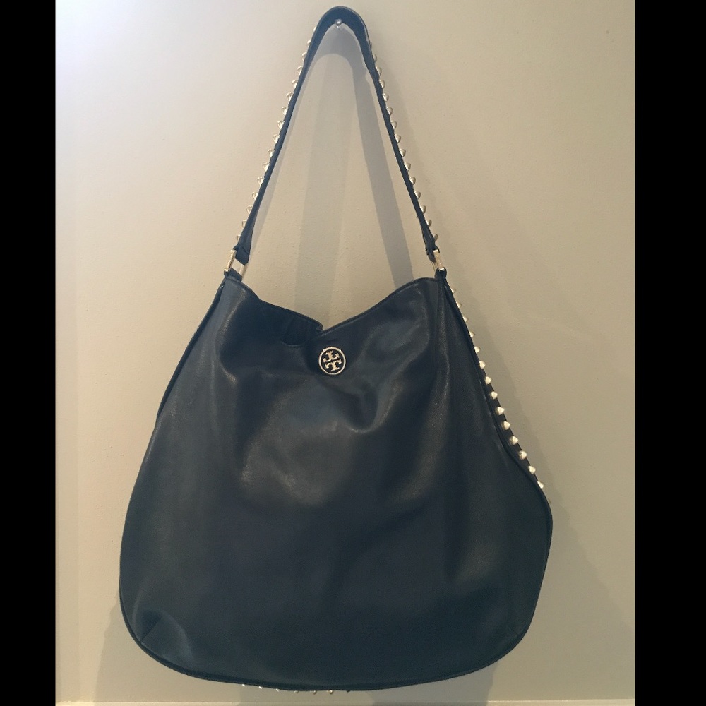 NEW - Tory Burch Pyramid Studded Hobo Bag