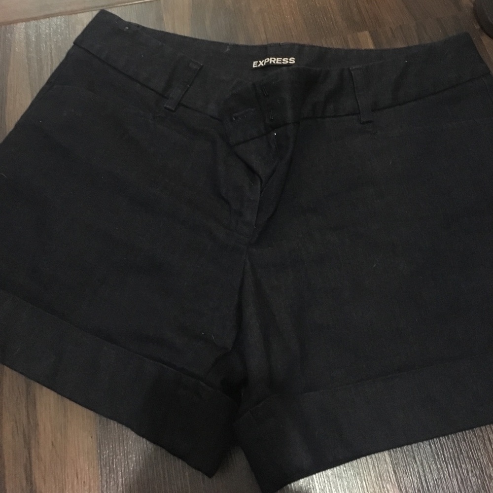 Express cuffed shorts dark denim soft