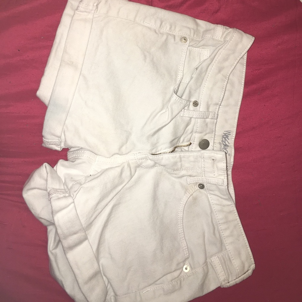 white jeans shorts