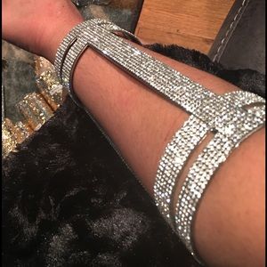 Long cuff crystal bracelet