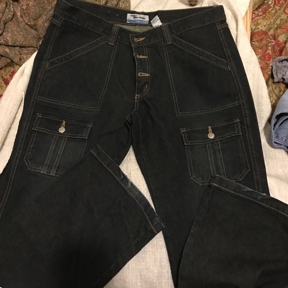 Old navy blue jeans