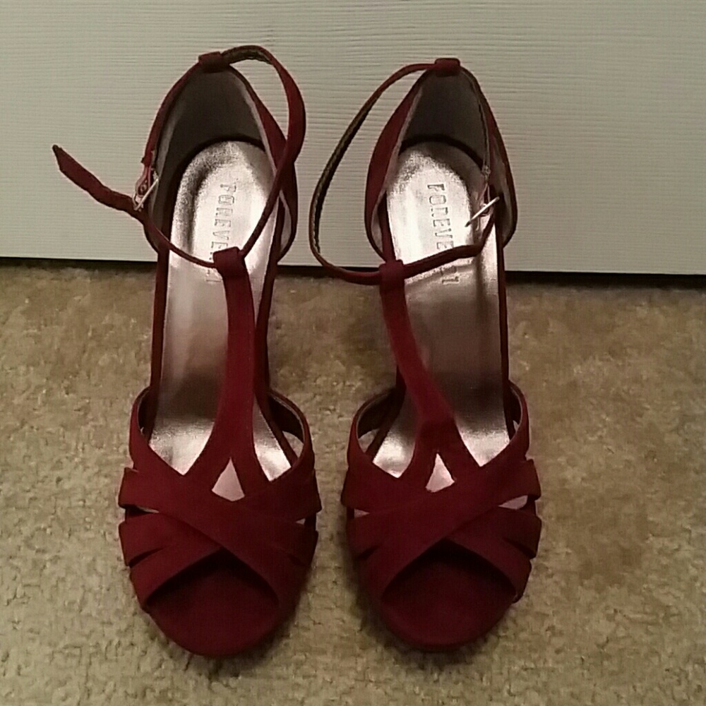 Forever 21 burgundy platforms