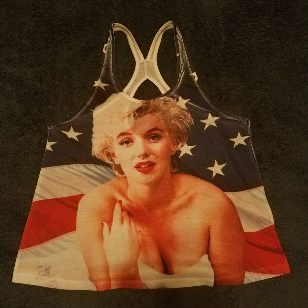 Marily Monroe American Flag tank