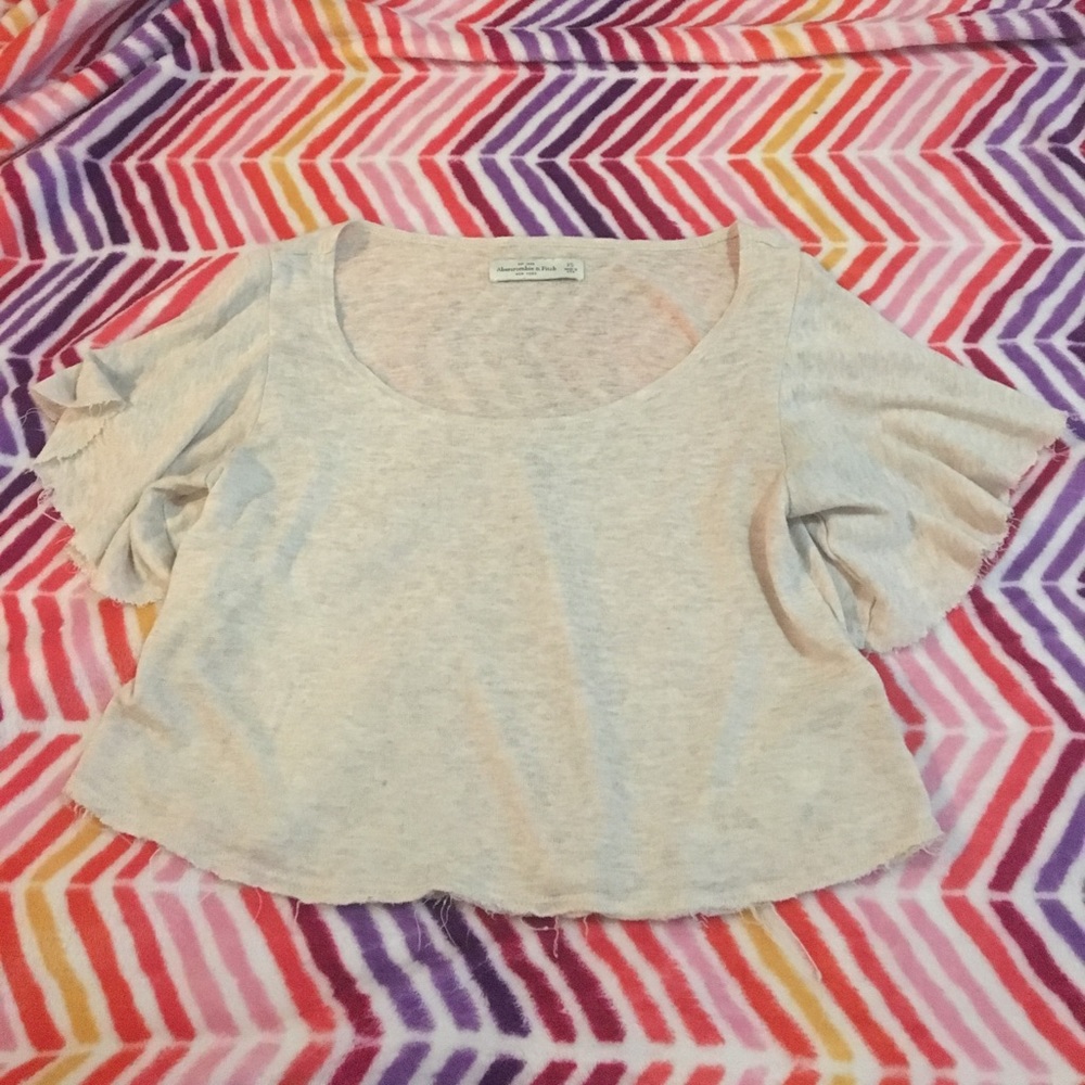 Beige half t-shirt from Abercrombie and Fitch