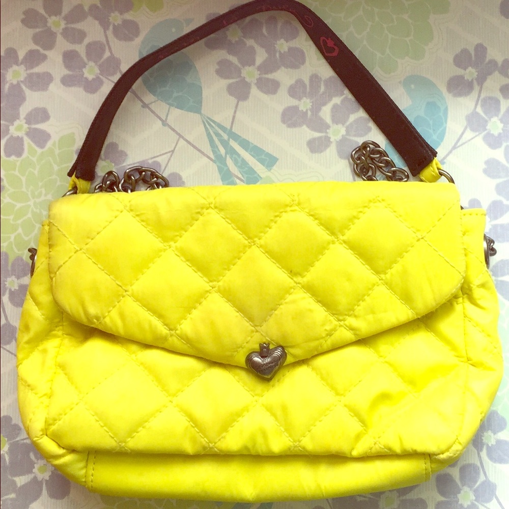Princess Vera Wang Yellow Quilted Handbag.