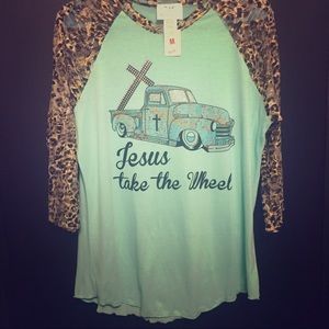Jesus Take the Wheel fashion Top
